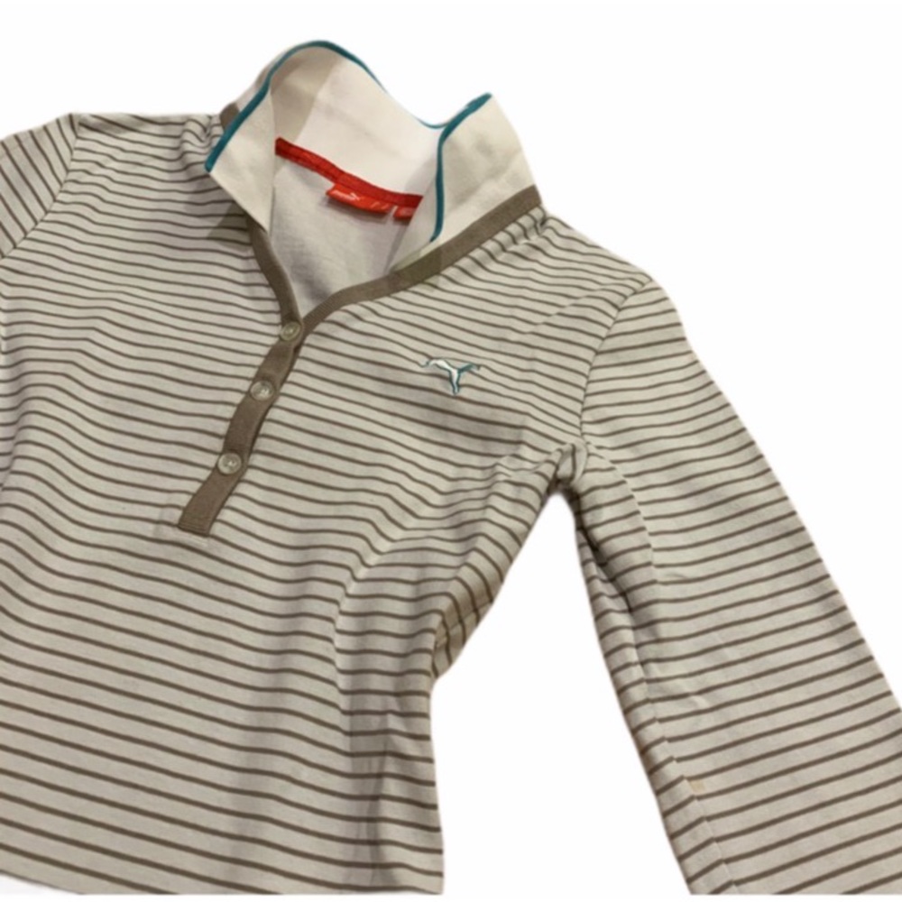 Puma Polo Women long sleeves Polo knit top RARE vintage Size S